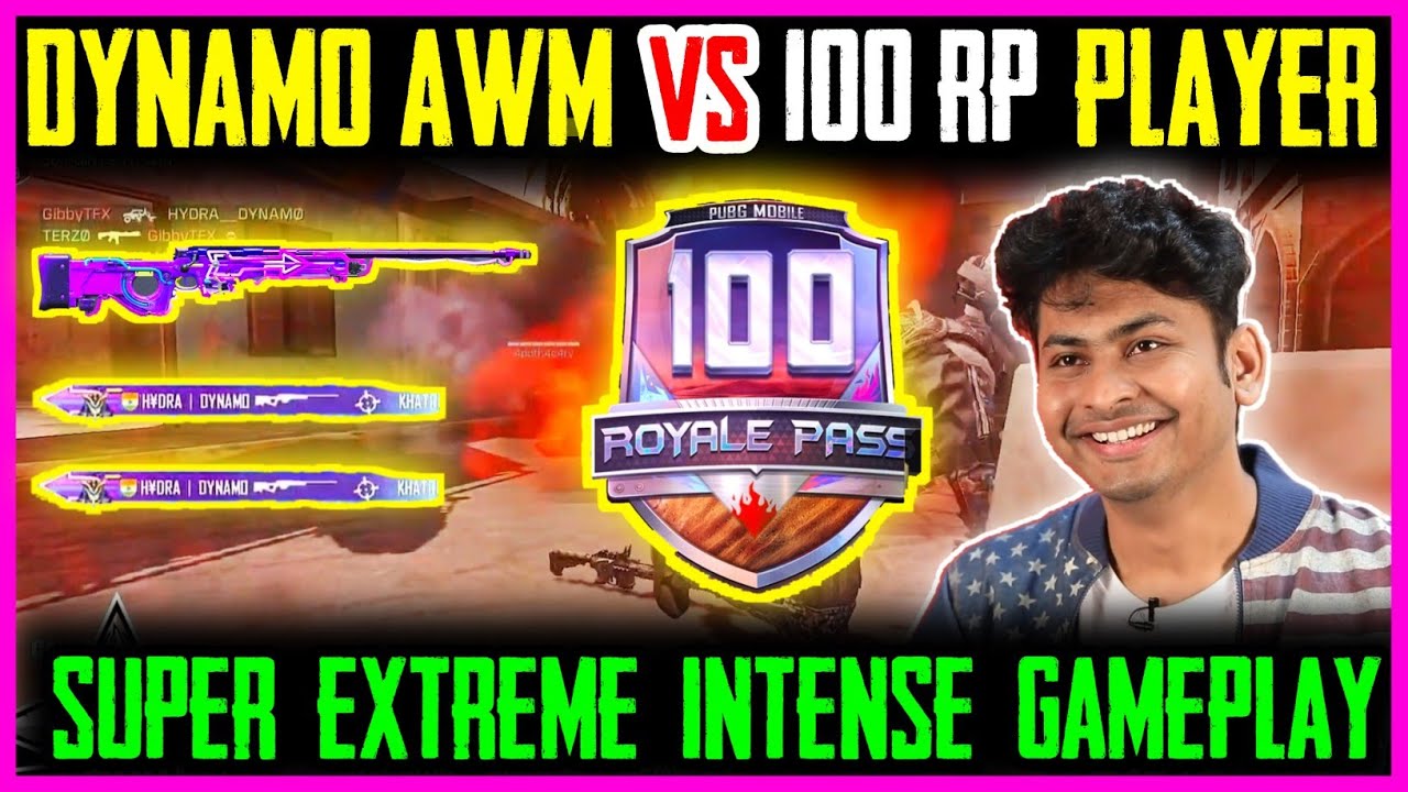 OMG 😱 DYNAMO AWM VS 100 RP PLAYER SUPER EXTREME INTENSE GAMEPLAY PUBG MOBILE