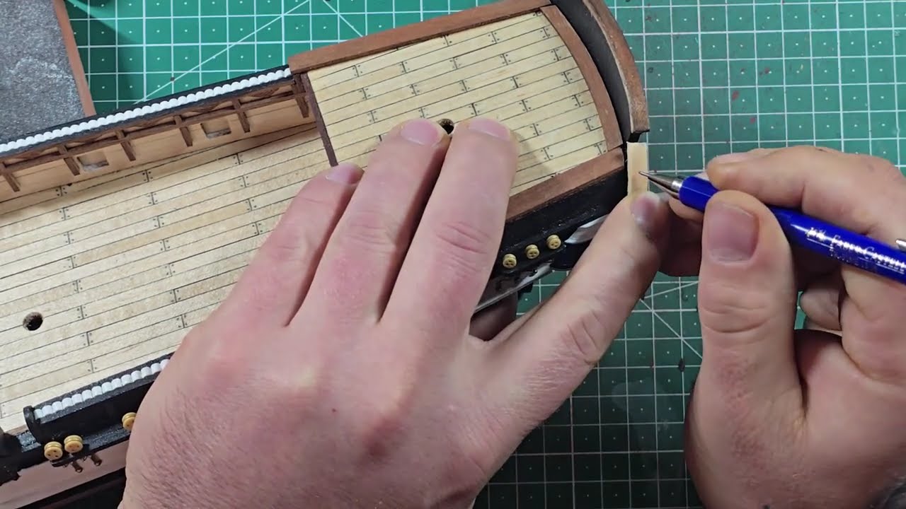 Finishing the stern on Beagle