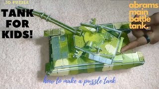 3D Puzzle Tank For Kids- Puzzle Toy Video||How To Make Military Puzzle Tank|| Jigsaw Puzzles|| screenshot 1