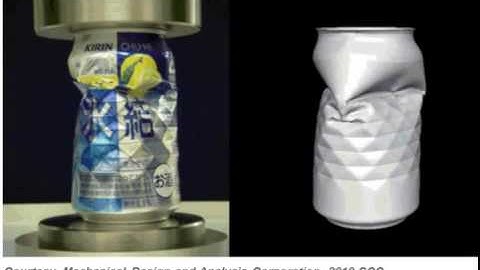 SIMULIA Abaqus Aluminium Can Crush Topload