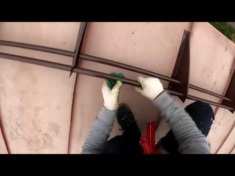 Промальп. Монтаж снегозадержателей,