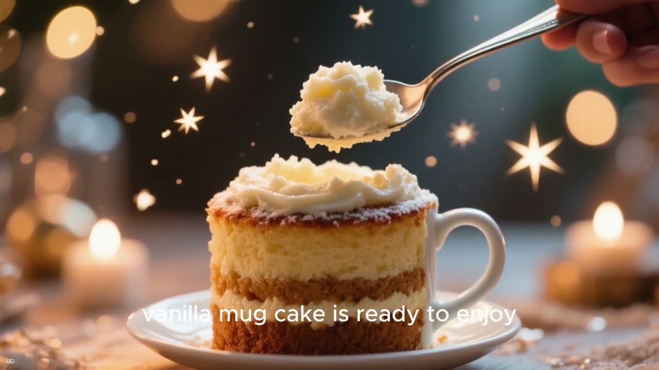 🍰 3-Ingredient Vanilla Mug Cake