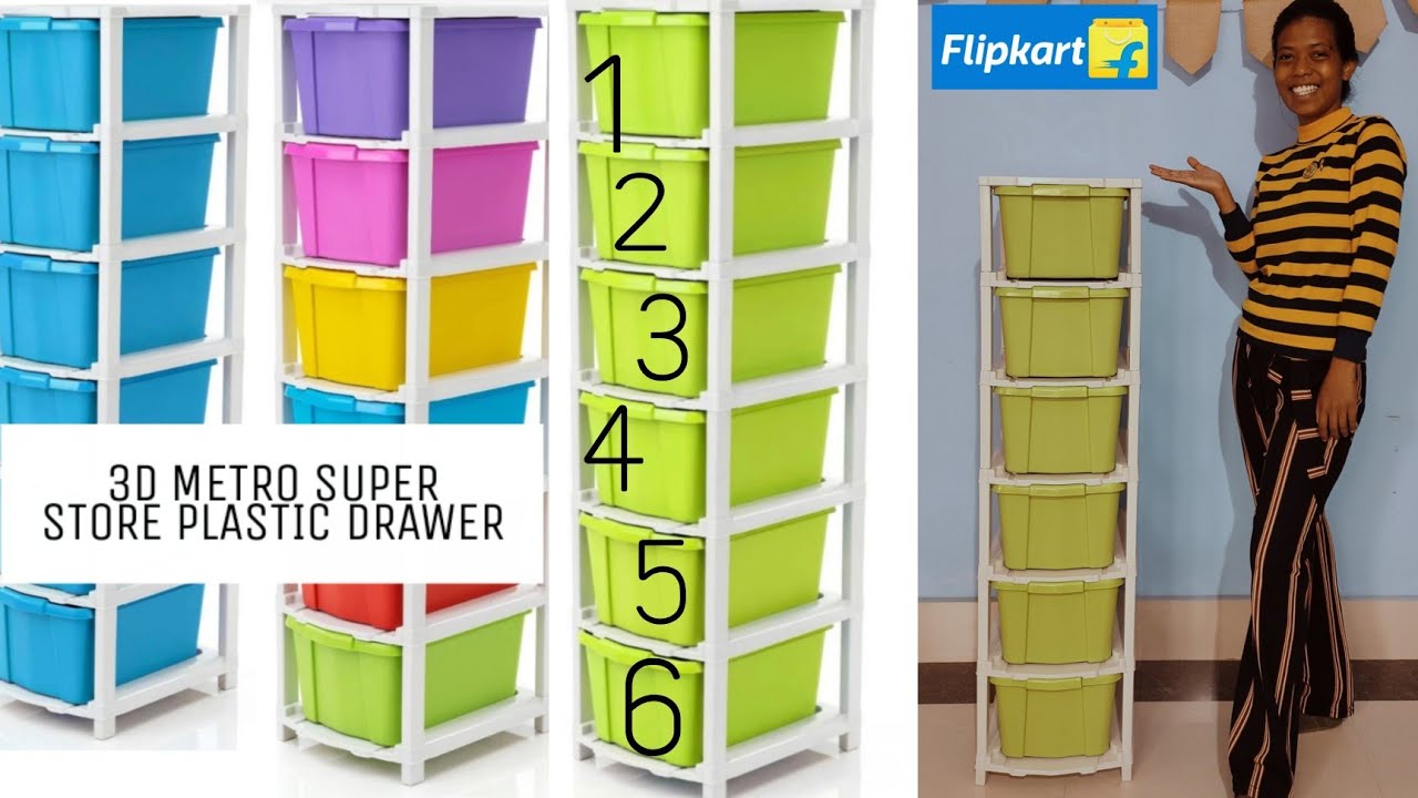 3D Metro Super Store 6 Compartments Plastic Multi Purpose Drawer from Flipkart Review!