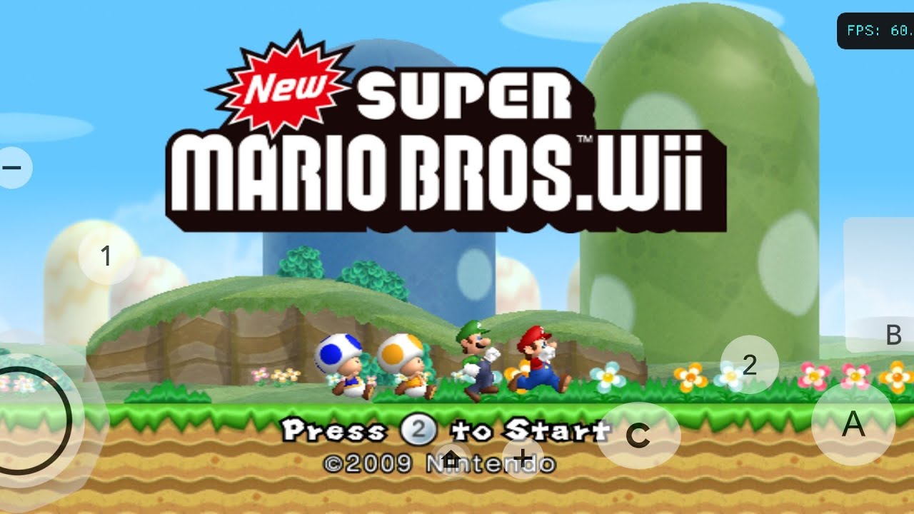 Super Mario Bros Wii on Android with Dolphin Emulator!!! - YouTube