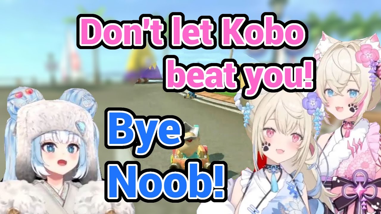 У Кобо есть одна миссия: победить Фувамоко в отборочном турнире Hololive Mario Kart.