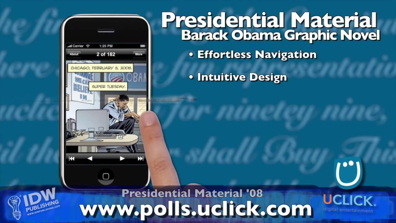 Obama iphone comic reader