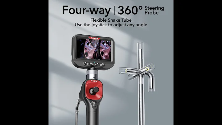 Ralcam 4 ways 360° Articulating Borescope F606B, inspection Camera with IPS Screen.