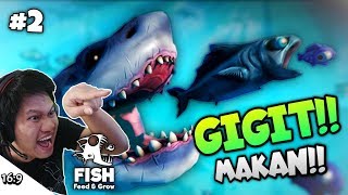 IKAN KECIL BISA MAKAN IKAN HIU??!! Feed And Grow Fish Part 2 [SUB INDO] ~Auto Gendut!