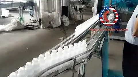 Automatic empty milk bottle high speed unstrambling feeding cutting counting sorting line video
