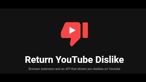 Urgent Fix to Youtube users   returnyoutubedislike.com