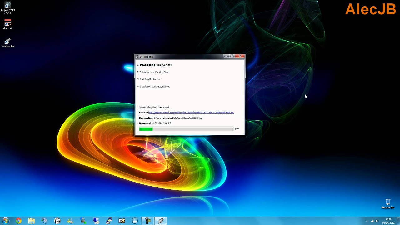 Creating a Bootable USB for ArchLinux YouTube