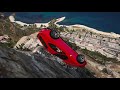 GTA 5  Cliff Drops & Jumps with Real Car Mods - (crash testing real car mods in gta v)