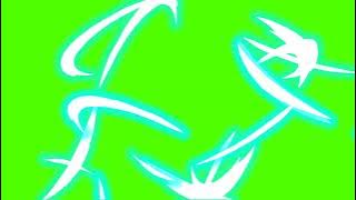 Multiples Sword slash green screen