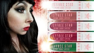 Jeffree Star Velour Liquid Lipstick Limited Edition Holiday Set Lip Swatch