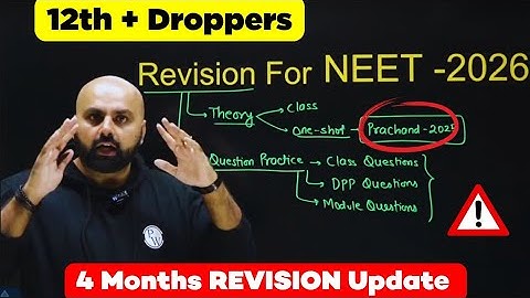 Revision PLAN - Prachand + RTQ ⚠️ NEET 2026 Full PC Strategy 🔥 4 Months Plan #neet2026 #neet 