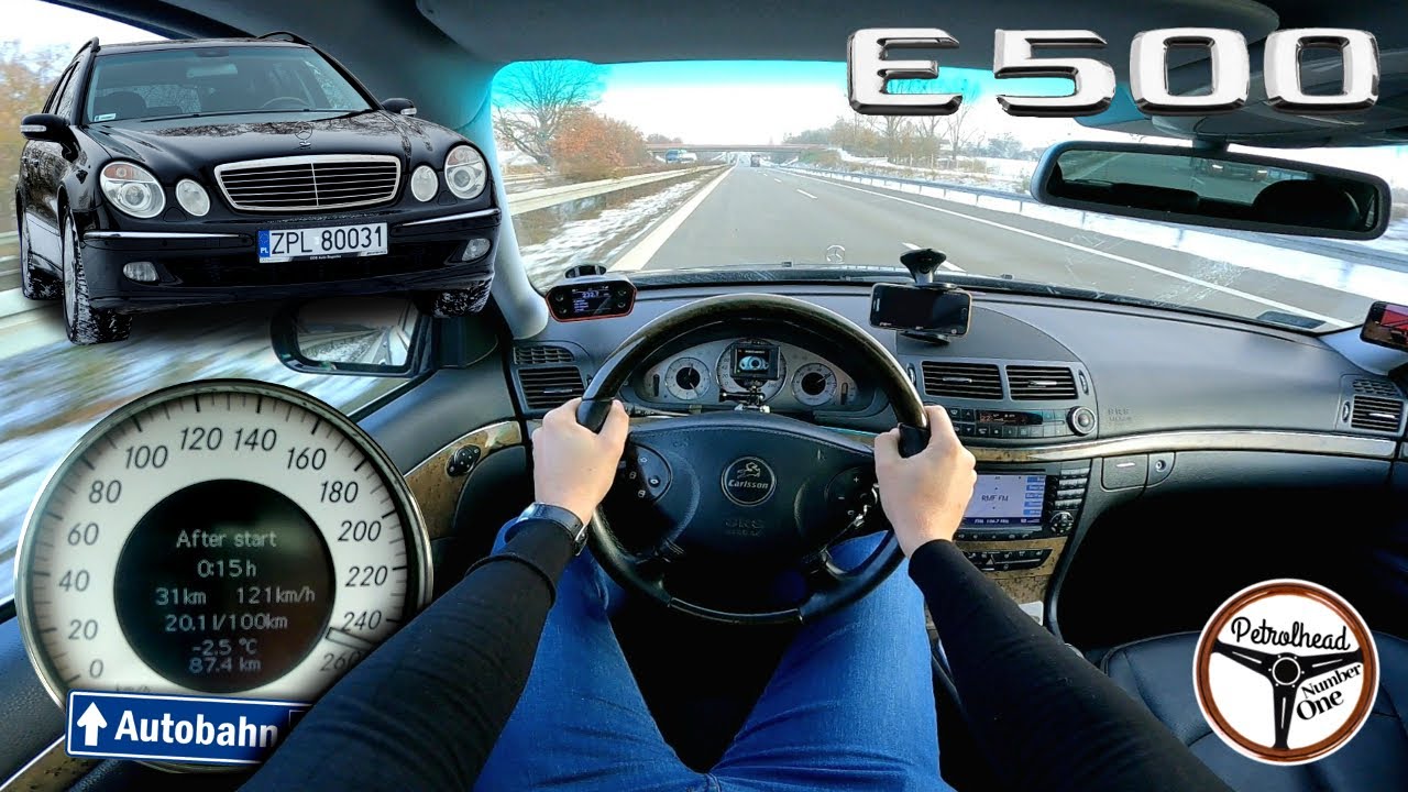 2004 Mercedes E500 (306 KM) | V-MAX, 100-200 km/h. Prezentacja i PRÓBA AUTOSTRADOWA.