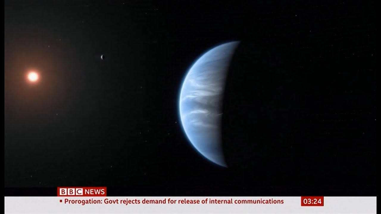 K218b first time water found in atmosphere (Space) BBC & Sky News 12th September