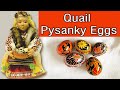 Easter Quail eggs. Quail eggs Pysanky. Quail eggs shell art.