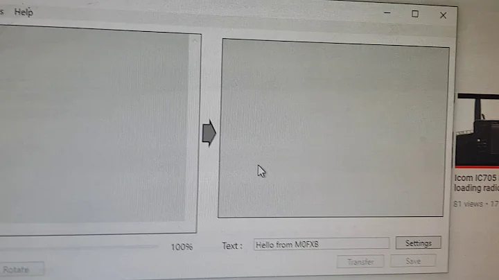 Icom IC-705 sending a picture from your PC to Icom 705 - using Icom app -ST-4100W