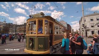 Helsinki - 1909 Open Tram Ride in Summer Time