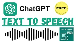 Free Unlimited Text to Speech Using ChatGPT | Save Speech ChatGPT.