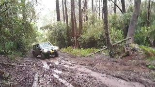 Struggling at the bottom of a muddy powerline track! Did we get out?!