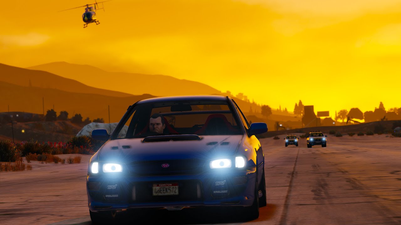 [GTA 5] HOT POURSUITE : INCROYABLE COURSE DE RUE AVEC UNE SUBARU💨🔥