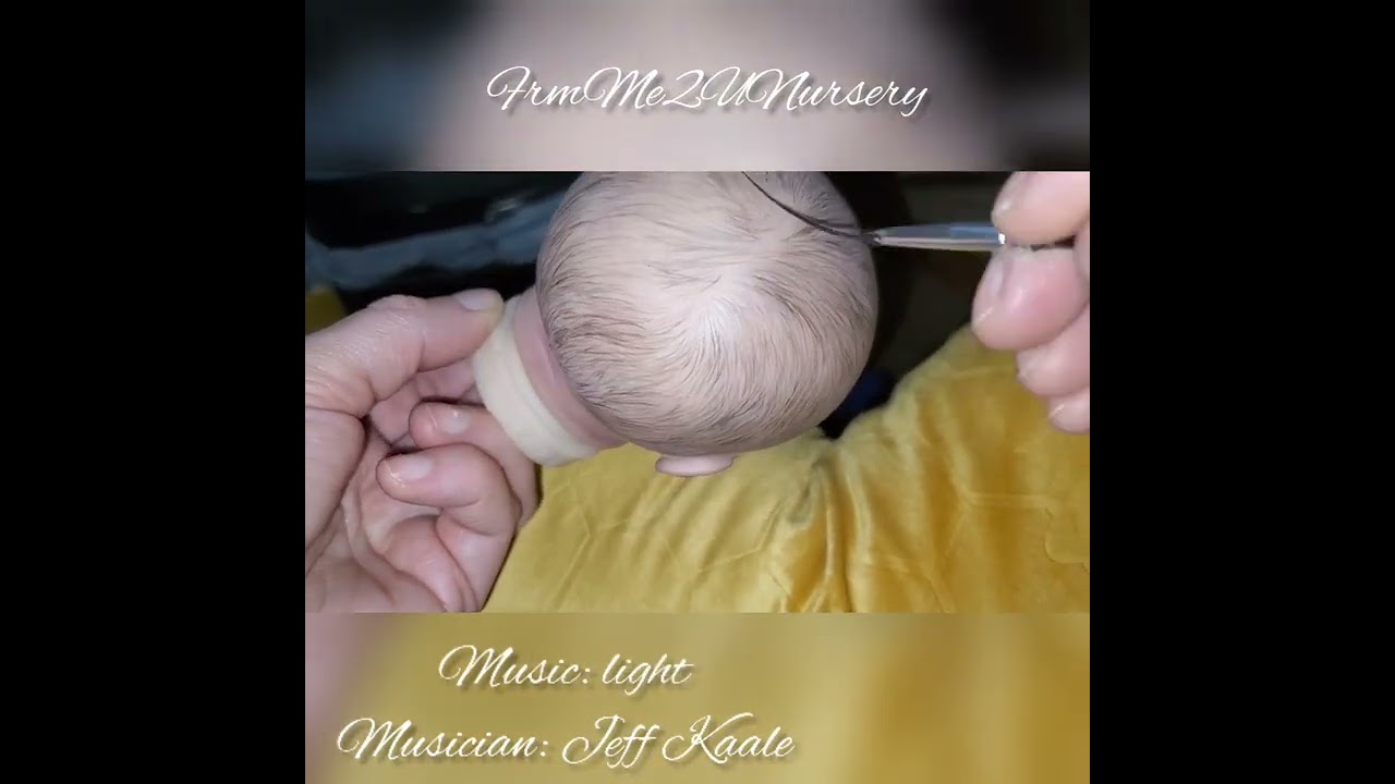 3d reborn hair painting- painting 2nd layer.