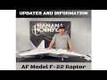 Updates and assembly information on turbine version af model f22 raptor first release