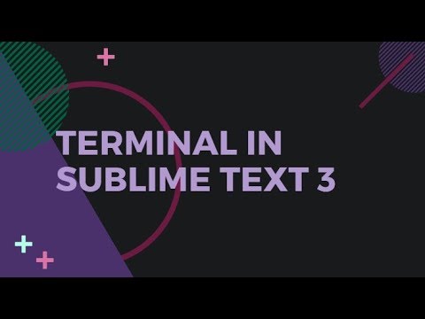 Use the terminal in Sublime text 3 and 4 with terminus