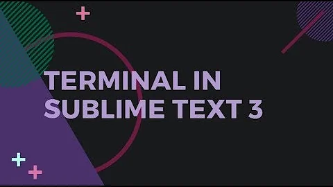 Use the terminal in Sublime text 3 and 4 with terminus