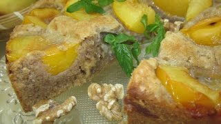 Рецепт- Сливовый пирог с орехами и мёдом Рецепт- Сливовый пирог с орехами и мёдом