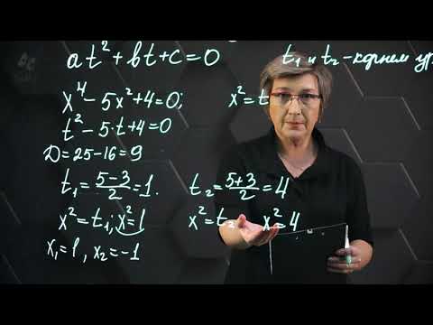 Решение биквадратных уравнений.