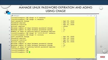 8  Lab on Password aging policy using Chage Command