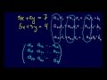 3.2.02-Linear Algebra: System of Equations to a Matrix