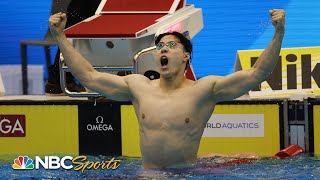 Qin Haiyang smashes world record, American rallies from last to podium in 200 breast | NBC Sports