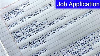 Job Application in English | Job application letter | Job application with resume