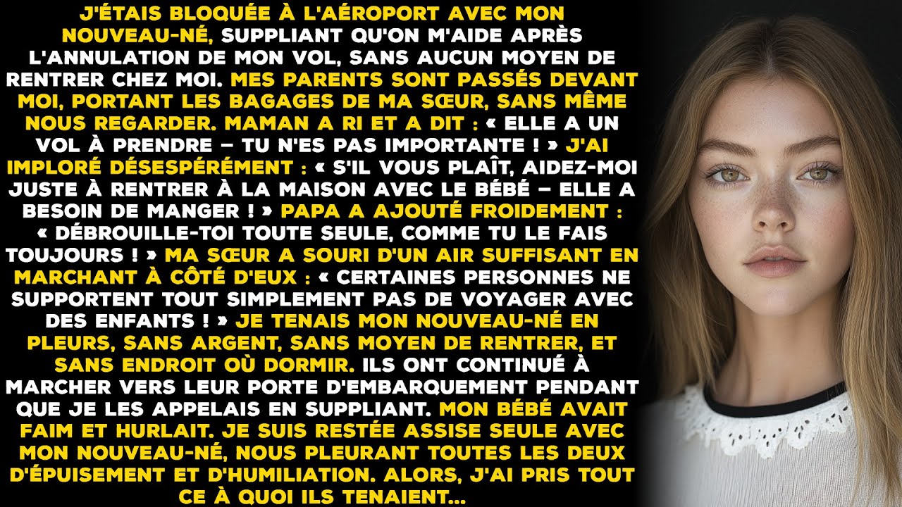 J'ÉTAIS BLOQUÉE À L'AÉROPORT AVEC MON NOUVEAU-NÉ, IMPLORANT DE L'AIDE APRÈS L'ANNULATION DE MON VOL