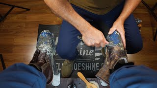 UNBELIEVABLE BOOT REVIVAL | Angelo Shoe Shine ASMR