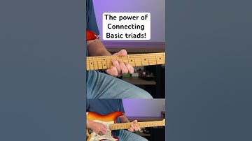Connecting triads will make you a better guitar player! #guitarlesson #bluesrockguitar #triads￼