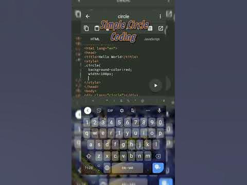 Simple Circle Coding|| With junior Mobile coder - YouTube image.