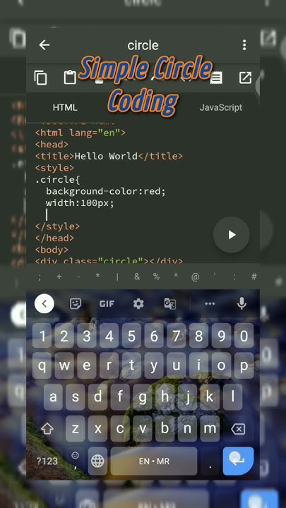 Simple Circle Coding|| With junior Mobile coder - YouTube