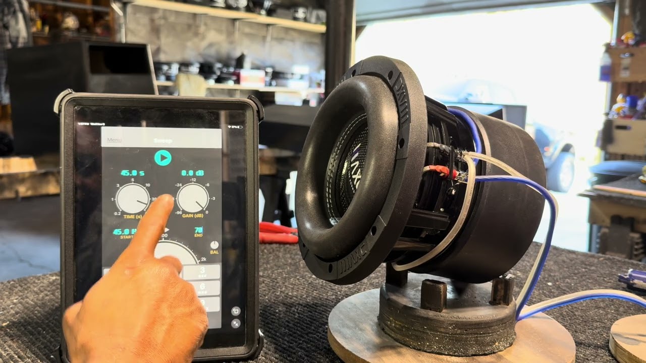 Audio Code AXC-T84 8” Free Air Frequency Sweep!!! Nice Quiet Throw