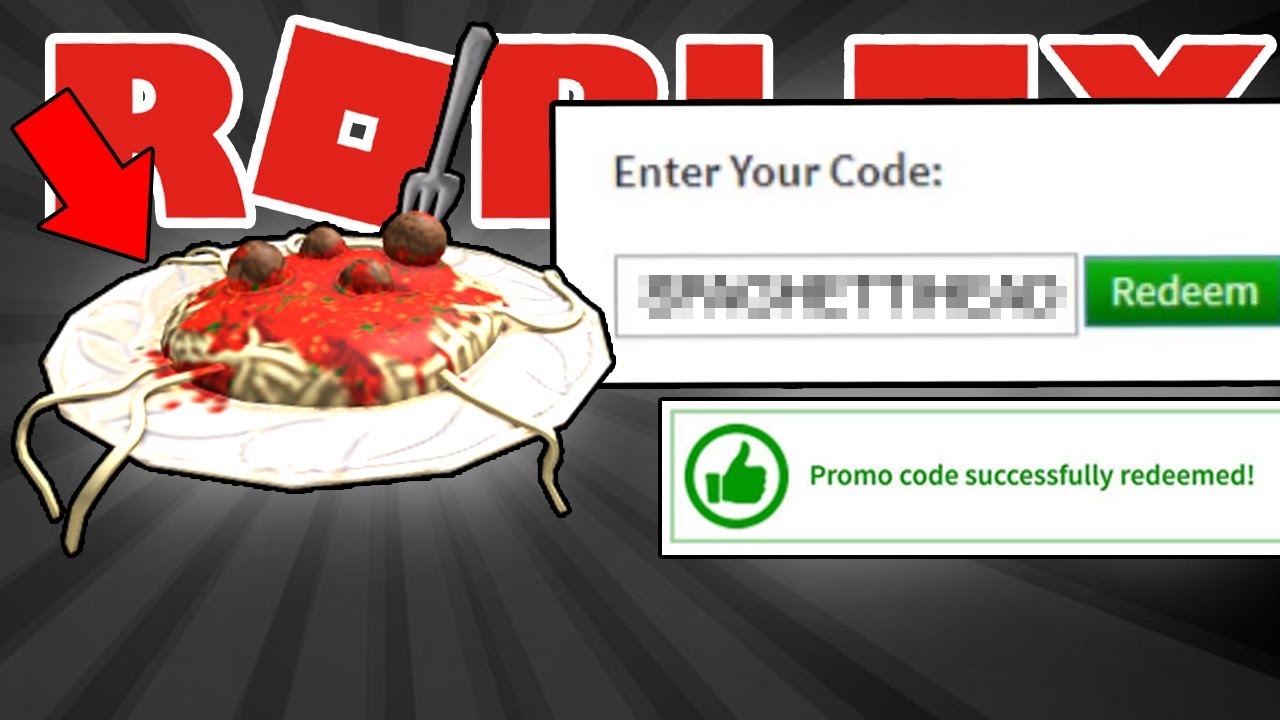 Promo Code New Working Promo Code On Roblox Pasta Hat Youtube