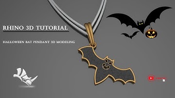 Create Halloween Vibes with this Rhino 3D Tutorial for Beginners:Designing a Mesmerizing Bat Pendant