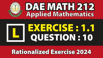 DAE MATH 212 Chapter no 1 Exercise no 1.1 Question no 10