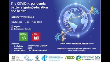 The COVID-19 pandemic: better aligning education and health. Integral webinar.
