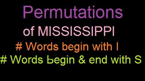 Permutations (Repeating elements) : Tricky Solved Example 6/6