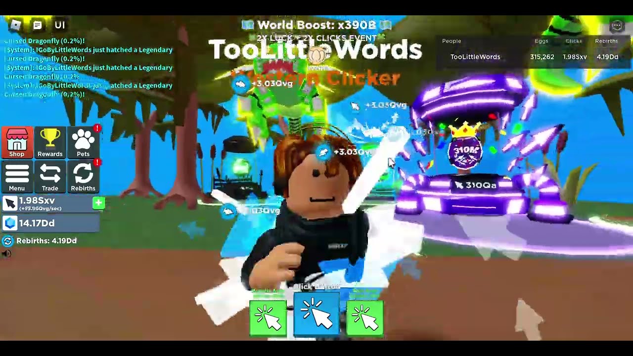 I got the Golden Crafted Cursed Dragonfly! [Clicker Simulator]