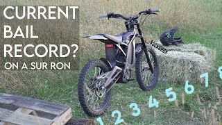 I set the Current Record for Hay Bales Jumped on a Sur Ron ebike | Hay Bale CHALLENGE